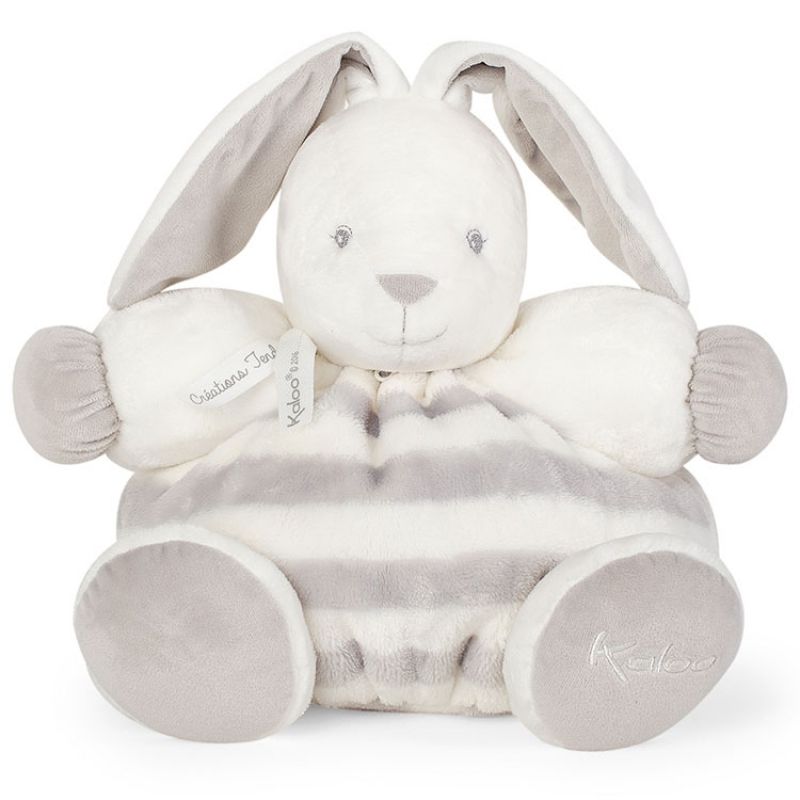  bébé pastel peluche lapin blanc gris rayé 30 cm 